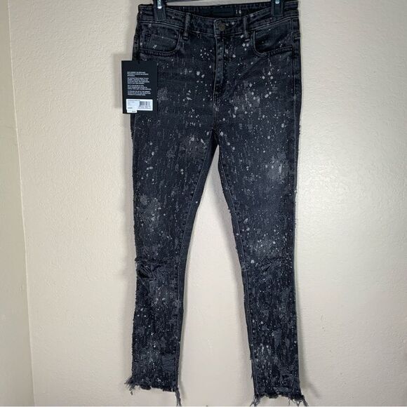 New Alexander Wang Hand Distressed Whiplash Jeans E14 - Picture 1 of 15